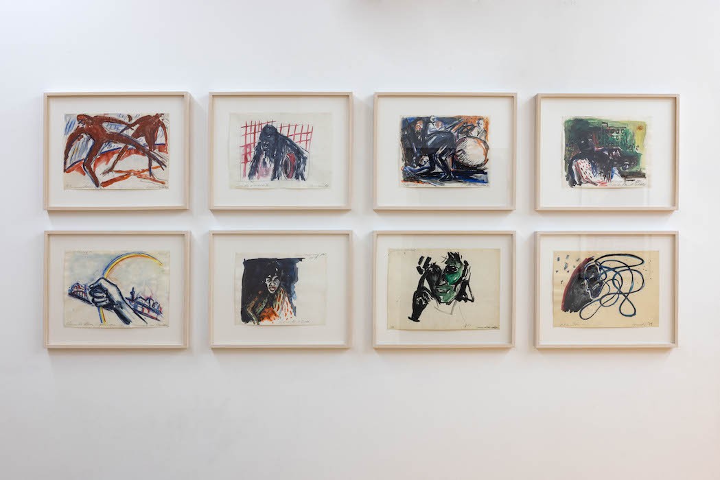 Helmut Middendorf, installation view, works on paper