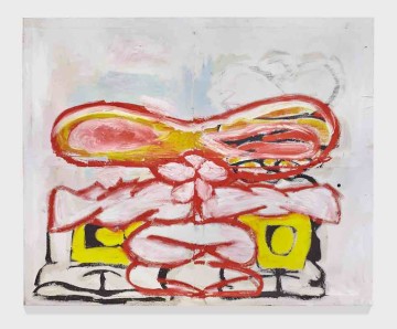 Dual Min Advancement, 2018, Acrylic and oil on canvas, 215.5 x 175 cm