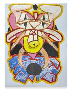 External Soft Body Blastoid, 2018, Acrylic and oil on canvas, 212 x 166 cm
