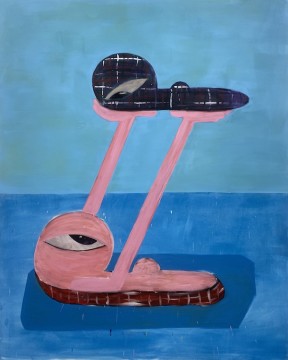 SWOP (BG NL vs LTTL NL) , 2023, Oil and glitter on canvas, 200 x 160 cm