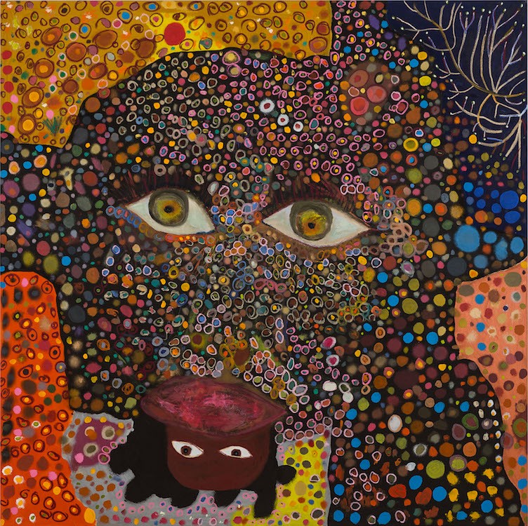 Uman, Trying to get likes, 2021, Oil on canvas, 213 x 213 cm (84 x 84 inches)