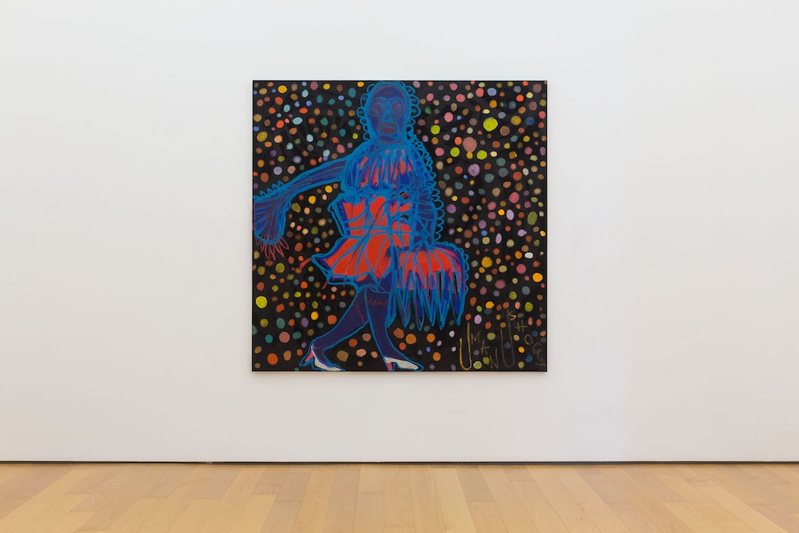 Uman, Lady with Blue Hair and Red Dress, 2019-21