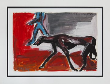 Dog-NY, 1982, Acrylic and crayon on paper, 70 x 100 cm