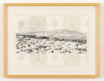 Eirene Efstathiou, Domestic stratigraphies 2, 2021, Lithograph, ink and pencil drawing on paper, 29 x 41.5 cm