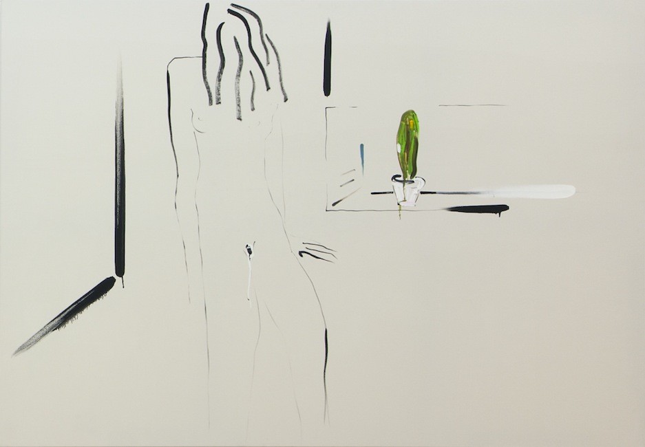 Intimacy fear, 2015, Oil on canvas, 207 x 142 cm