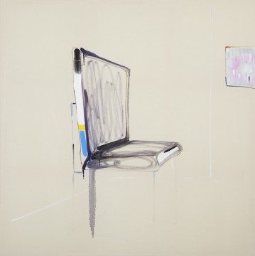 Design chair and expensive painting, 2015, Oil on canvas, 150 x 150 cm