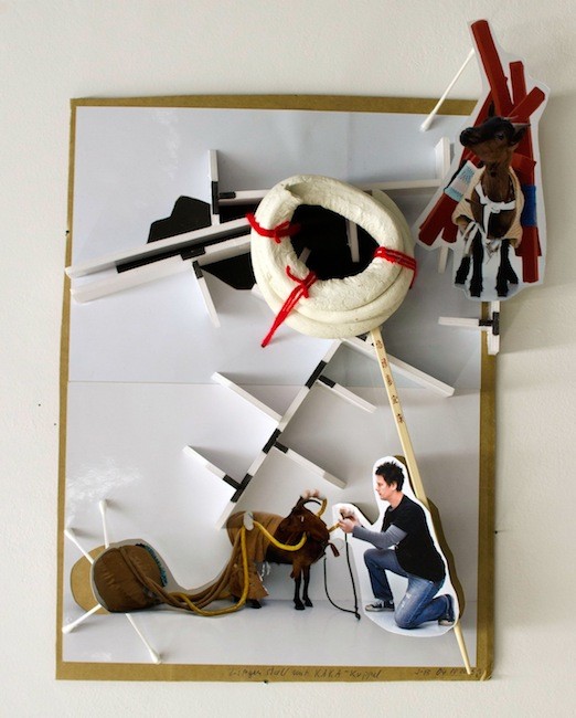 John Bock, Untitled, 2016, Collage, 57 x 44 x 11 cm