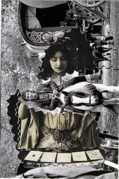Maria Papadimitriou, On The Road (Φirma Gypsy Globales), 2014, Collage, 32.5 x 27.5 cm