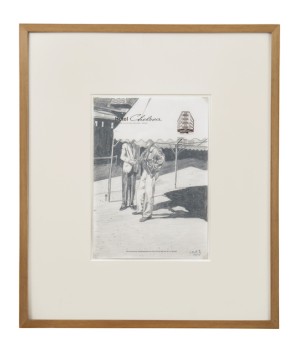 Martin Kippenberger, Untitled, 1992, Pencil on hotel paper, 56 x 47.5 cm
