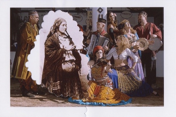 Maria Papadimitriou, On The Road (Φirma Gypsy Globales), 2014, Collage, 32.5 x 27.5 cm