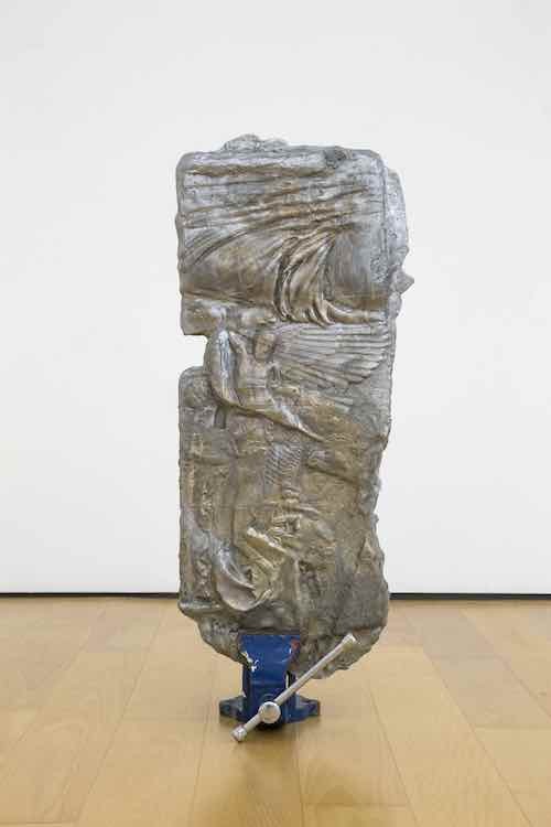 Rite of Passage, 2018, Aluminium, metalworking vise, 90 x 36 x 5 cm