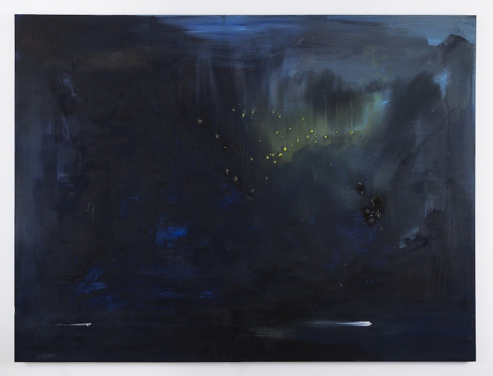 Panos Papadopoulos, Purple Rain, Oil on canvas, 200 x 150 cm