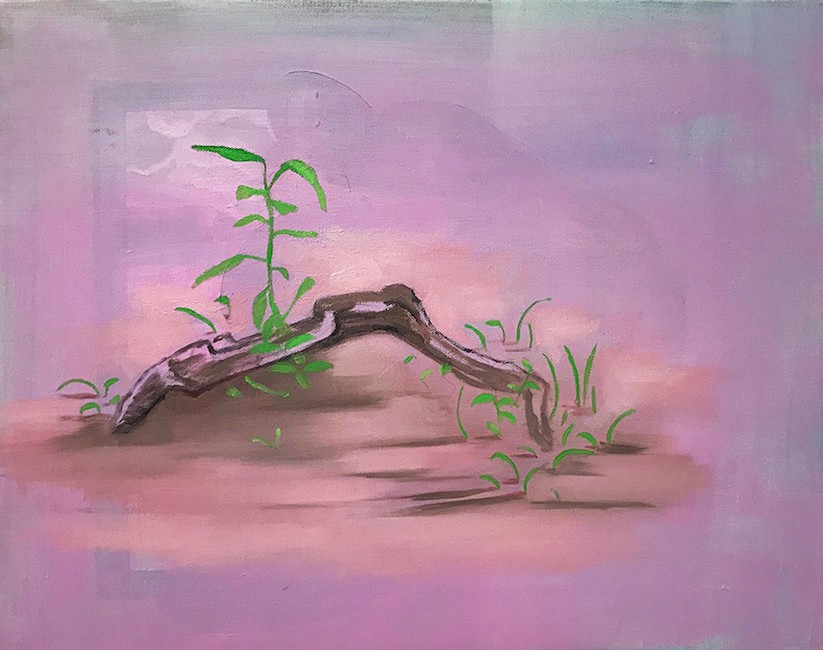 I was falling into something (Maybe), 2020 , Oil and acrylic on canvas , 40 x 50 cm