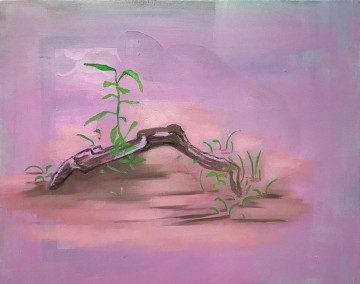 I was falling into something (Maybe), 2020 , Oil and acrylic on canvas , 40 x 50 cm