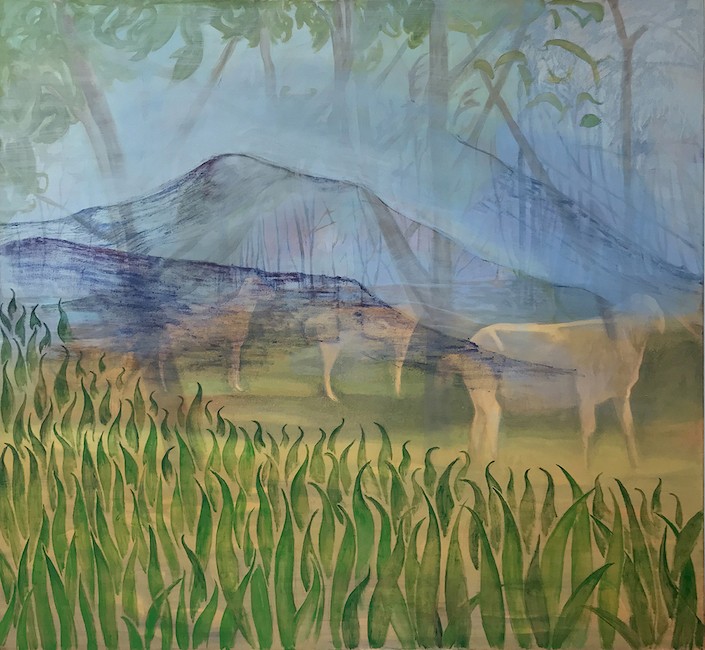 I could believe anything new (The goats), 2010 , Oil on canvas , 121 x 131 cm