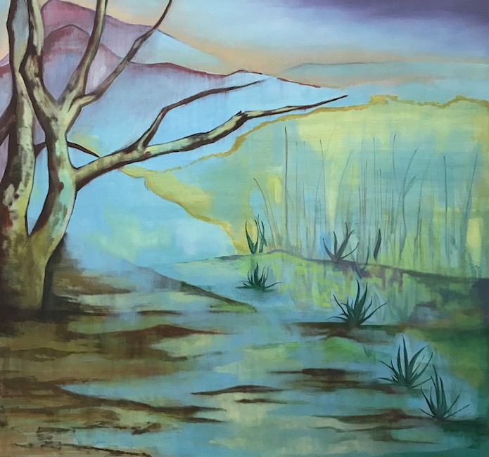 I thought something about love, (Lazy River), 2020 , Oil on canvas , 140 x 150 cm