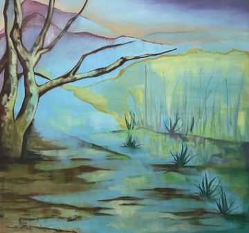 I thought something about love, (Lazy River), 2020 , Oil on canvas , 140 x 150 cm