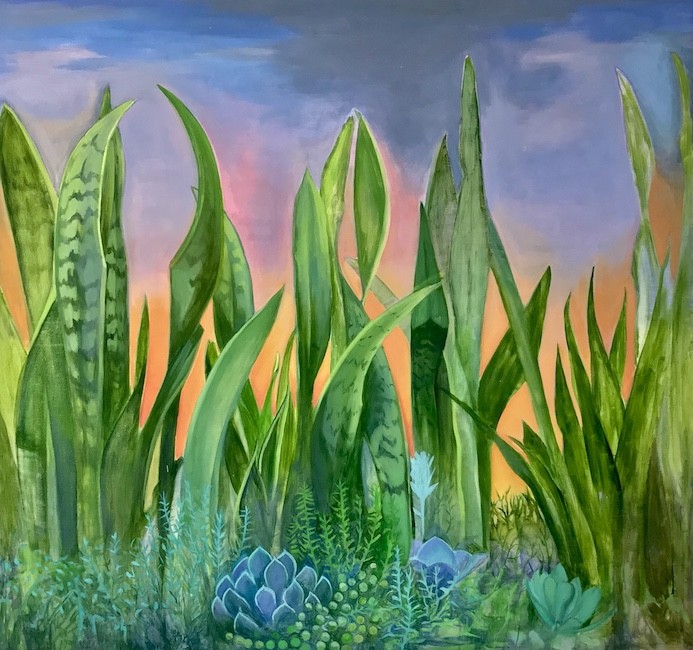 I let myself imagine what I wanted (Sublime succulents), 2020 , Oil on canvas , 130 x 140 cm