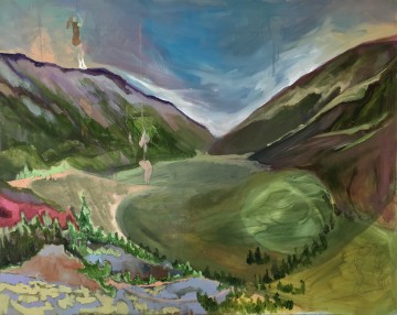 I had faith in them (Swinging girls), 2010, Oil on canvas , 61 x 77 cm