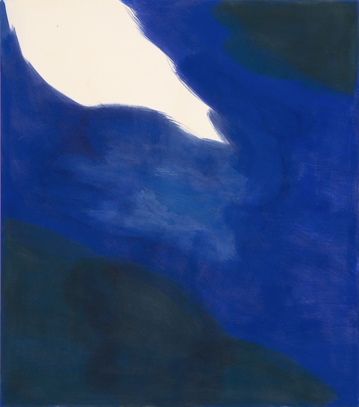 summer blues, 2024, pigment, glutin on canvas, 170 x 150 cm