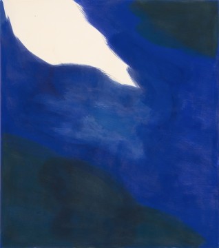 summer blues, 2024, pigment, glutin on canvas, 170 x 150 cm