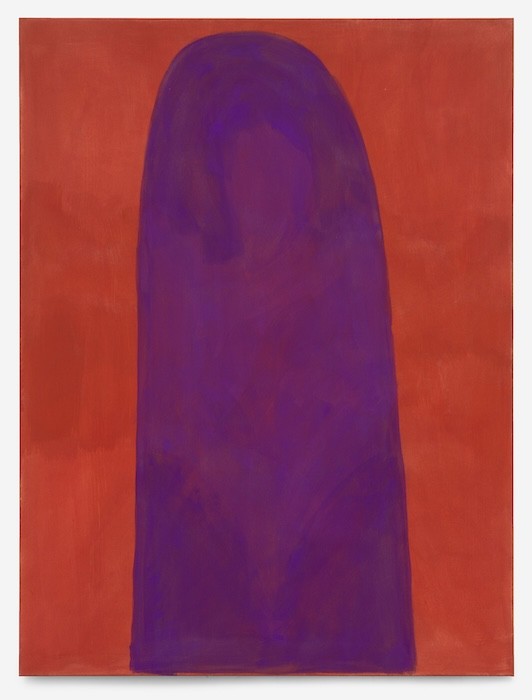 purple aura, 2024, pigment and glutin on canvas, 200 x 150 cm