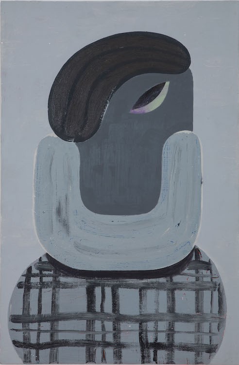 Dubious Conversations, 2019, Acrylic and graphite on wood, 84.5 x 55 cm