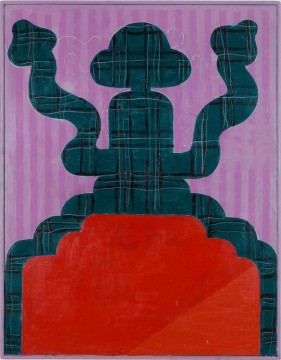 Farewell Old Champ, 2015 - 2019, Acrylic, filler and coloured pencil on wood in artist-made frame, 125 x 97 cm