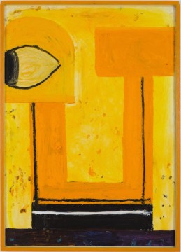 The Last Wanderer On Earth, 2020, Pastel and oil stick on paper on wood in artist- made frame, 104 x 74.5 cm