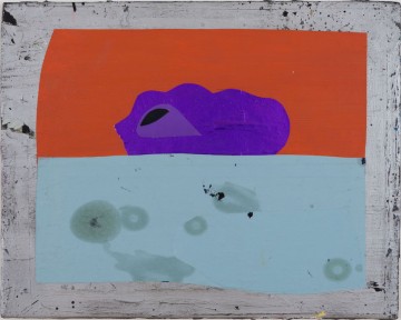 The Dust Settles, 2020, Collage on acrylic and oil painted wood, 36 x 45 cm