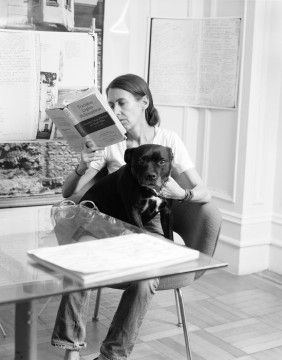 Moyra Davey reading 4.114: It Must Set Limits to What Can Be Thought; And, in Doing So, to What Cannot Be Thought. It Must Set Limits to What Cannot Be Thought by Working Outwards Through What Can Be Thought., 2015, Gelatin silver print, 20.3 x 25.4 cm