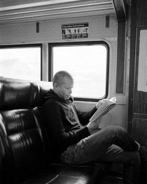 Michael Queenland reading 3.01: The Totality of True Thoughts Is a Picture of the World., 2015, Gelatin silver print, 20.3 x 25.4 cm, Ed. of 5