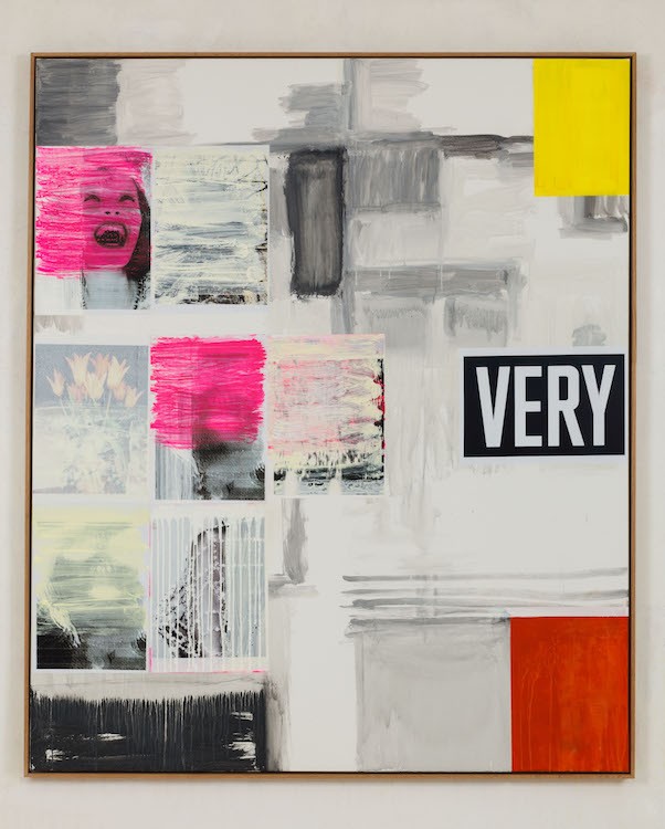 Untitled, (Very), 2021, Acrylic and collage on canvas, 1.80 x 1.50 m