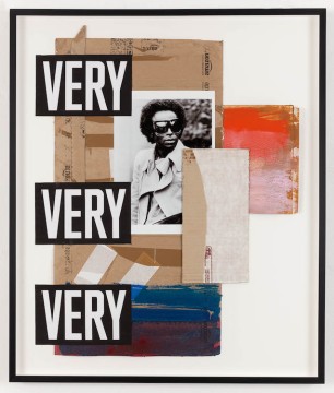 Very, very, very, 2020/21, Acrylic and collage on cardboard, 69 x 55 cm