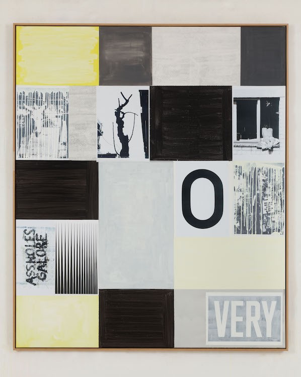 Untitled, (O), 2021, Acrylic and collage on canvas, 1.80 x 1.50 m