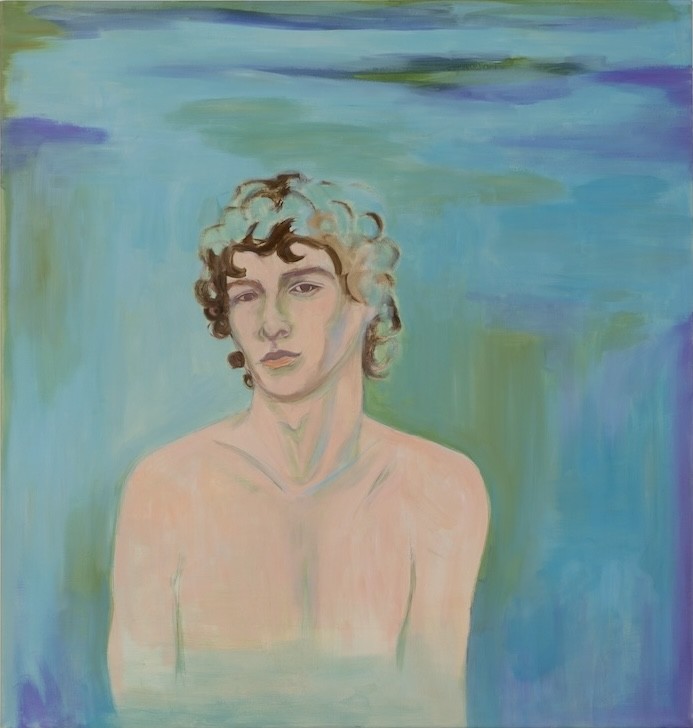 He stood there (le visage), 2024, Oil on canvas, 95 x 100 cm